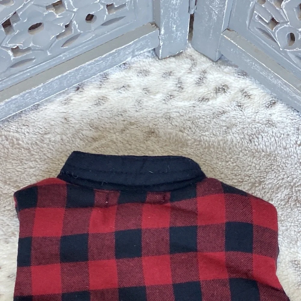 Tommy Bahama black red plaid vest baby boys 24 months Christmas holiday party